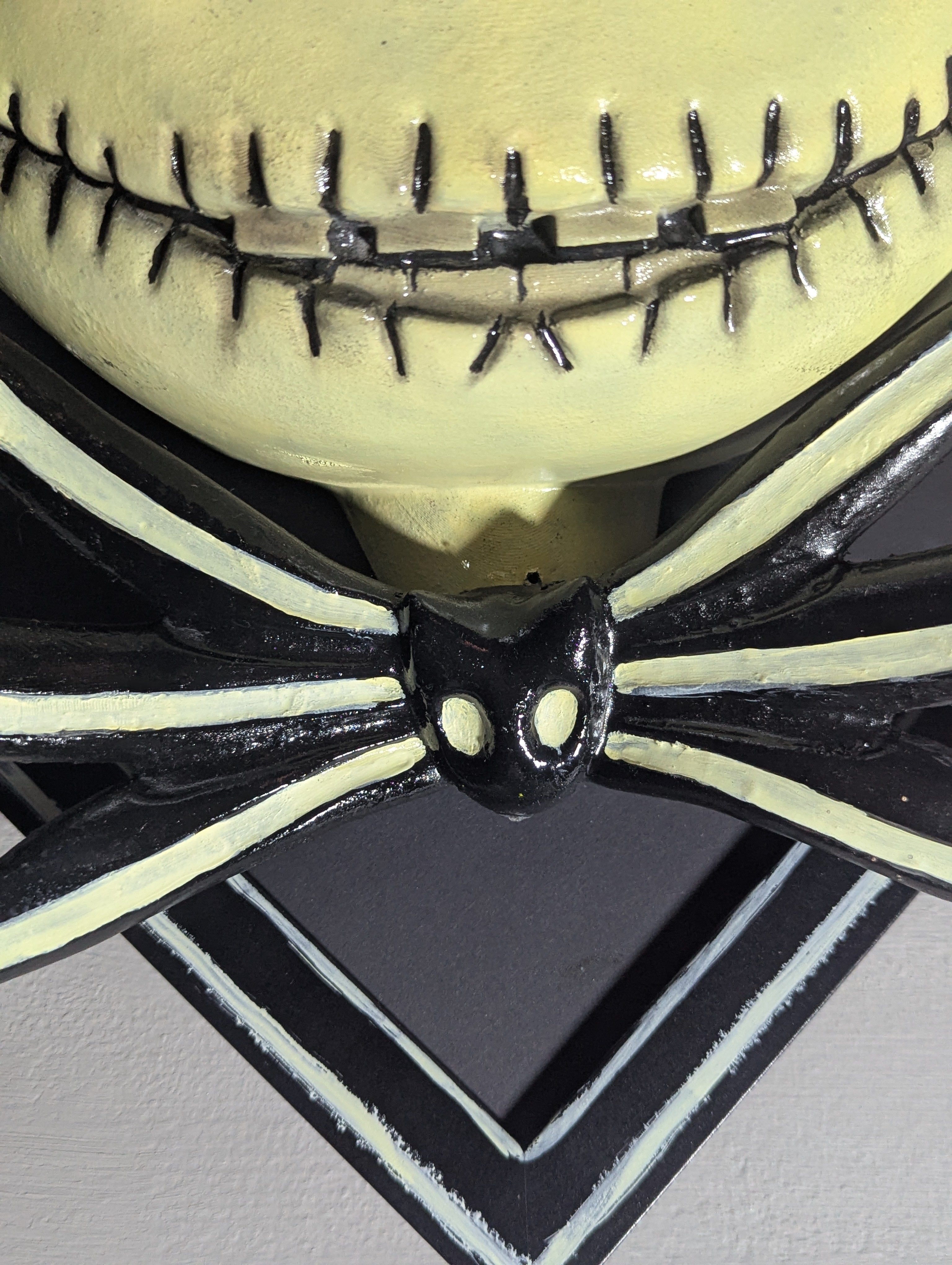Jack Skellington – Scultura 3D da Parete | Opera Artigianale Dipinta a Mano | Nightmare Before Christmas Fan Art