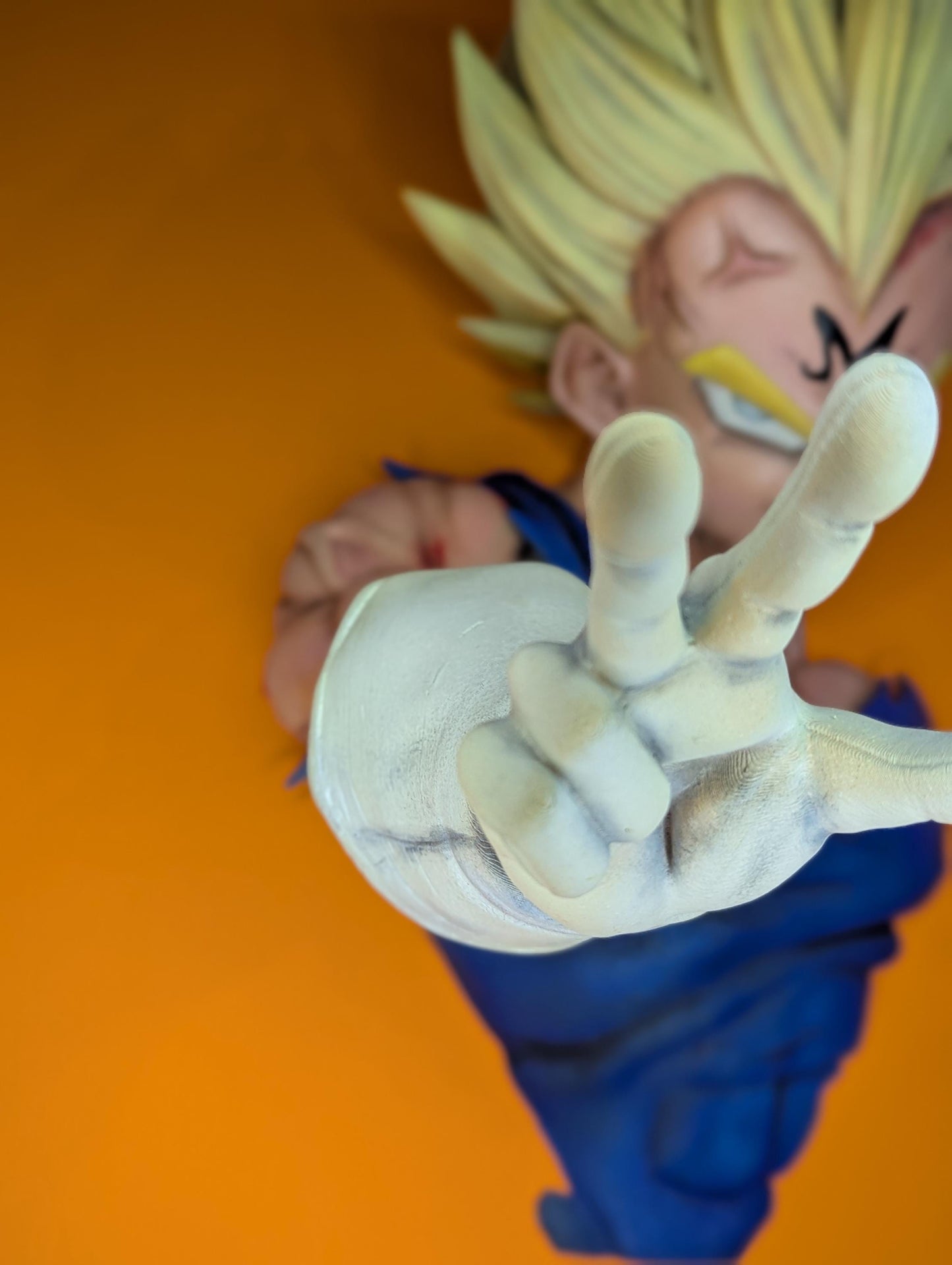 Majin Vegeta Busto da Muro – Dragon Ball Z Resinato 3D Stampato e Dipinto a Mano, Decorazione Parete Fan Art