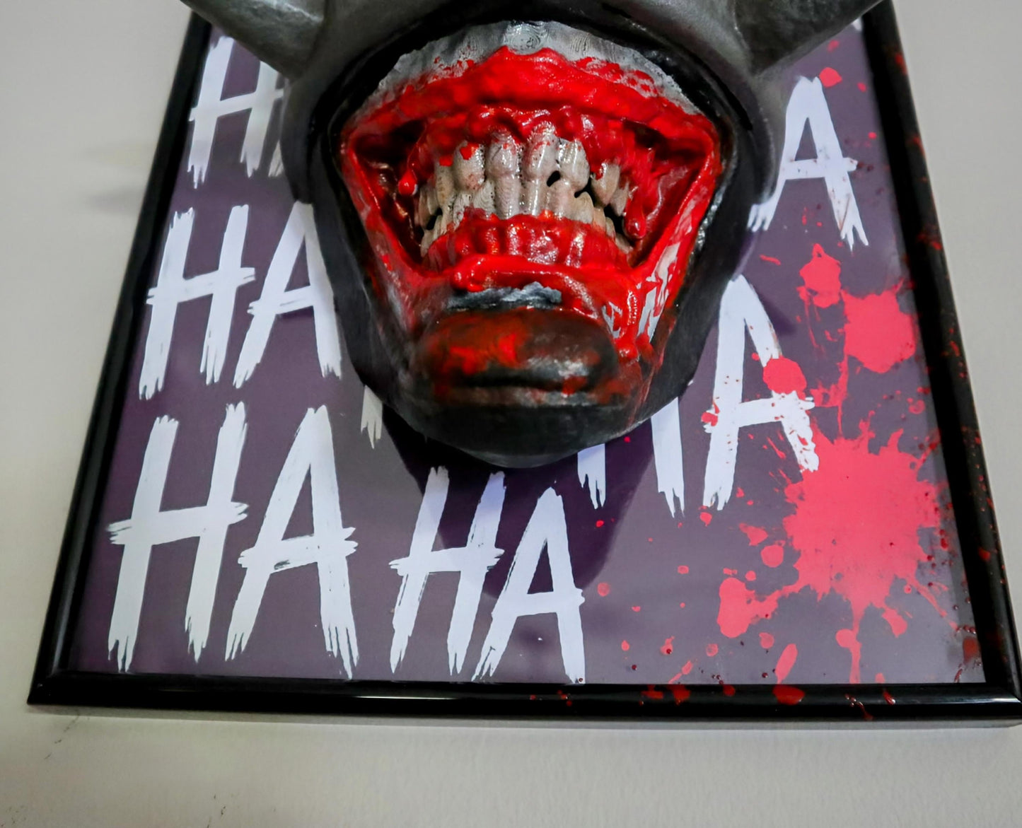 Laughing Darkness – Batman Who Laughs 3D Wall Art • Handmade Horror Frame