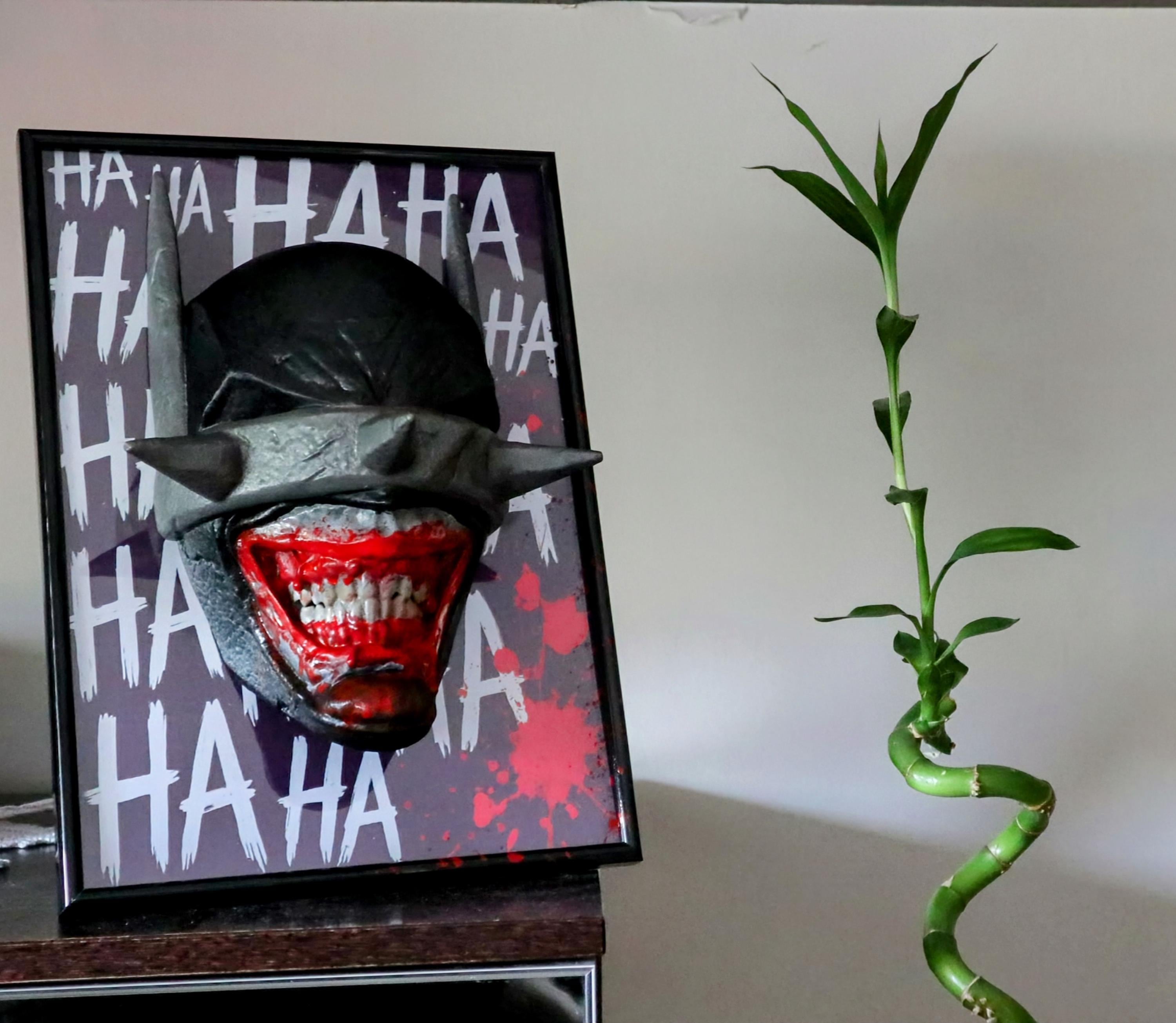 Laughing Darkness – Batman Who Laughs 3D Wall Art • Handmade Horror Frame