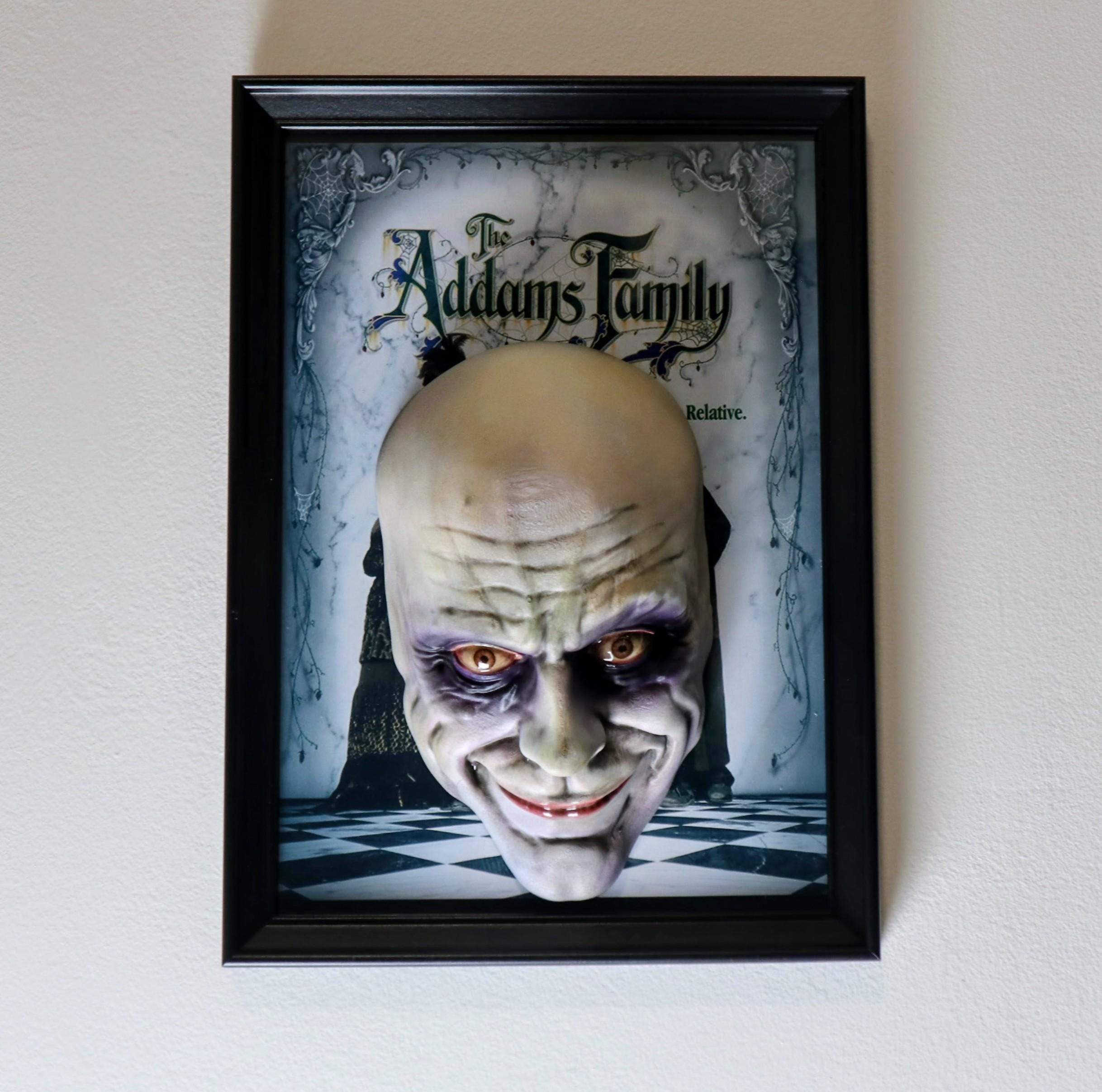 Uncle Fester 3D Painting • The Addams Family Fan Art Horror – Hand-Painted Sculpture