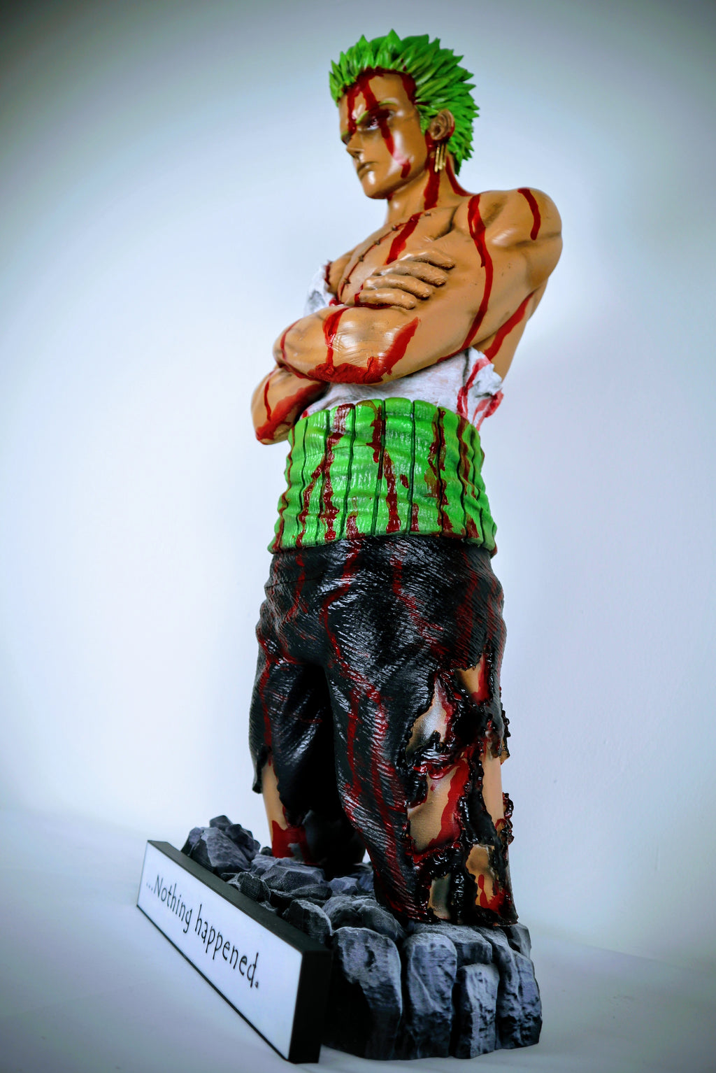 ⚔️ Zoro – “Nothing Happened.” | Statua artigianale 3D | The Frame Beyond