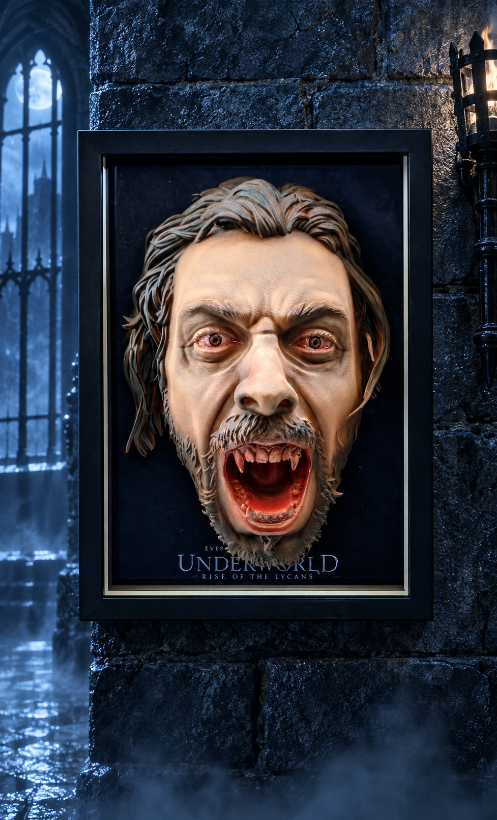 Nightmares in Frame - Lucian (Underworld) | Quadro 3D Scultura Parete Horror Lycan