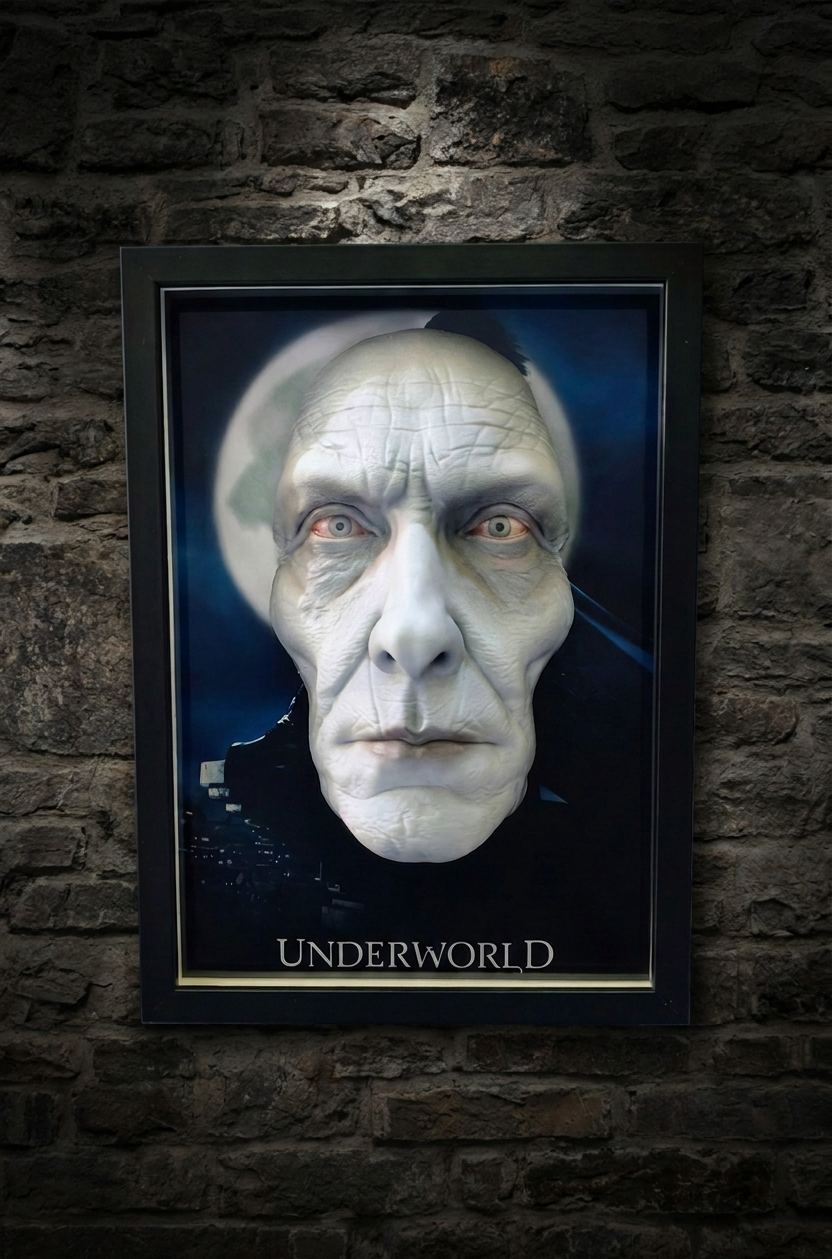 Nightmares in Frame - Viktor (Underworld) | Quadro 3D Scultura Parete Vampiro Anziano
