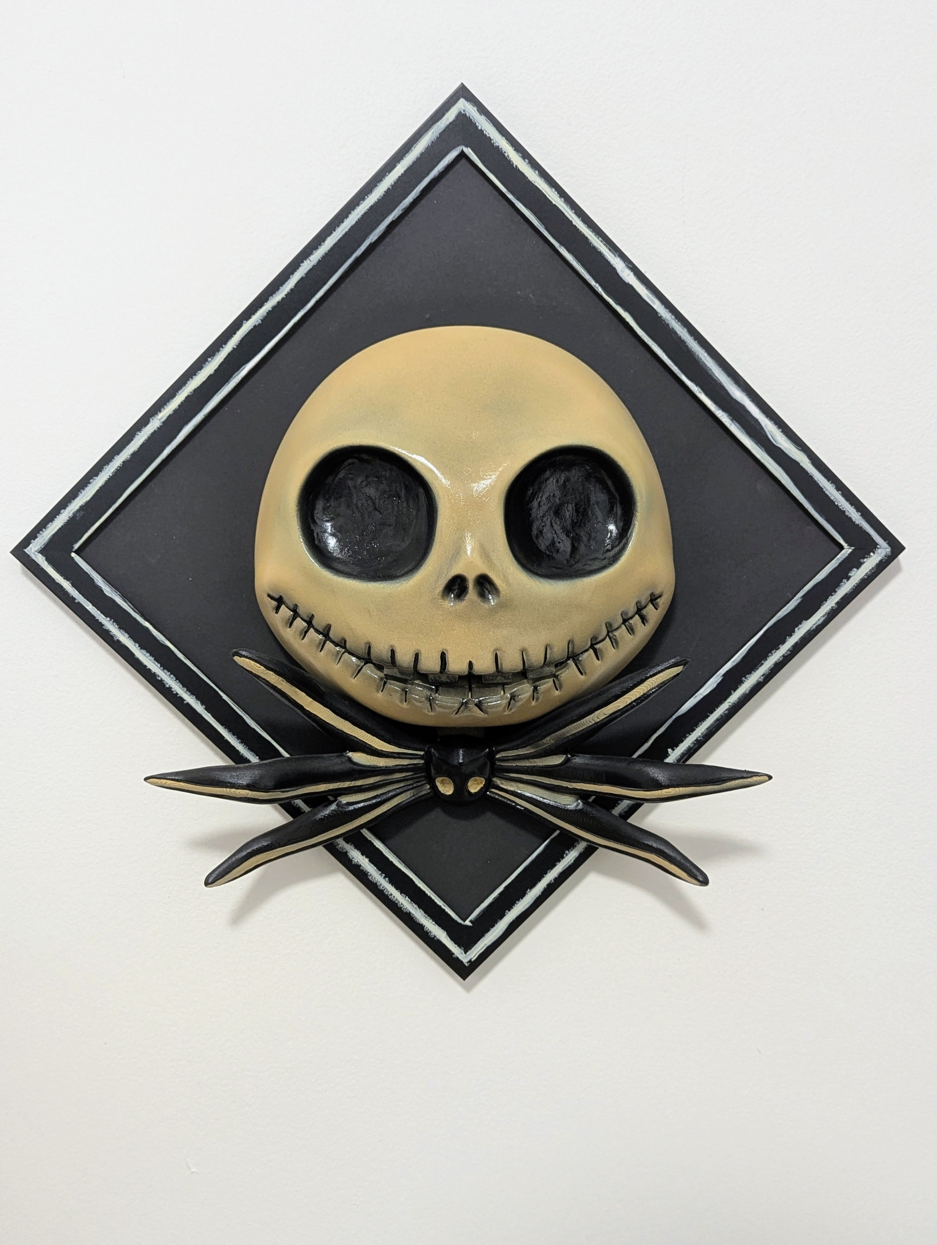 Scultura murale 3D di Jack Skellington | Arte ispirata a Nightmare Before Christmas | Decorazione gotica per la casa | Fatto a mano in Italia