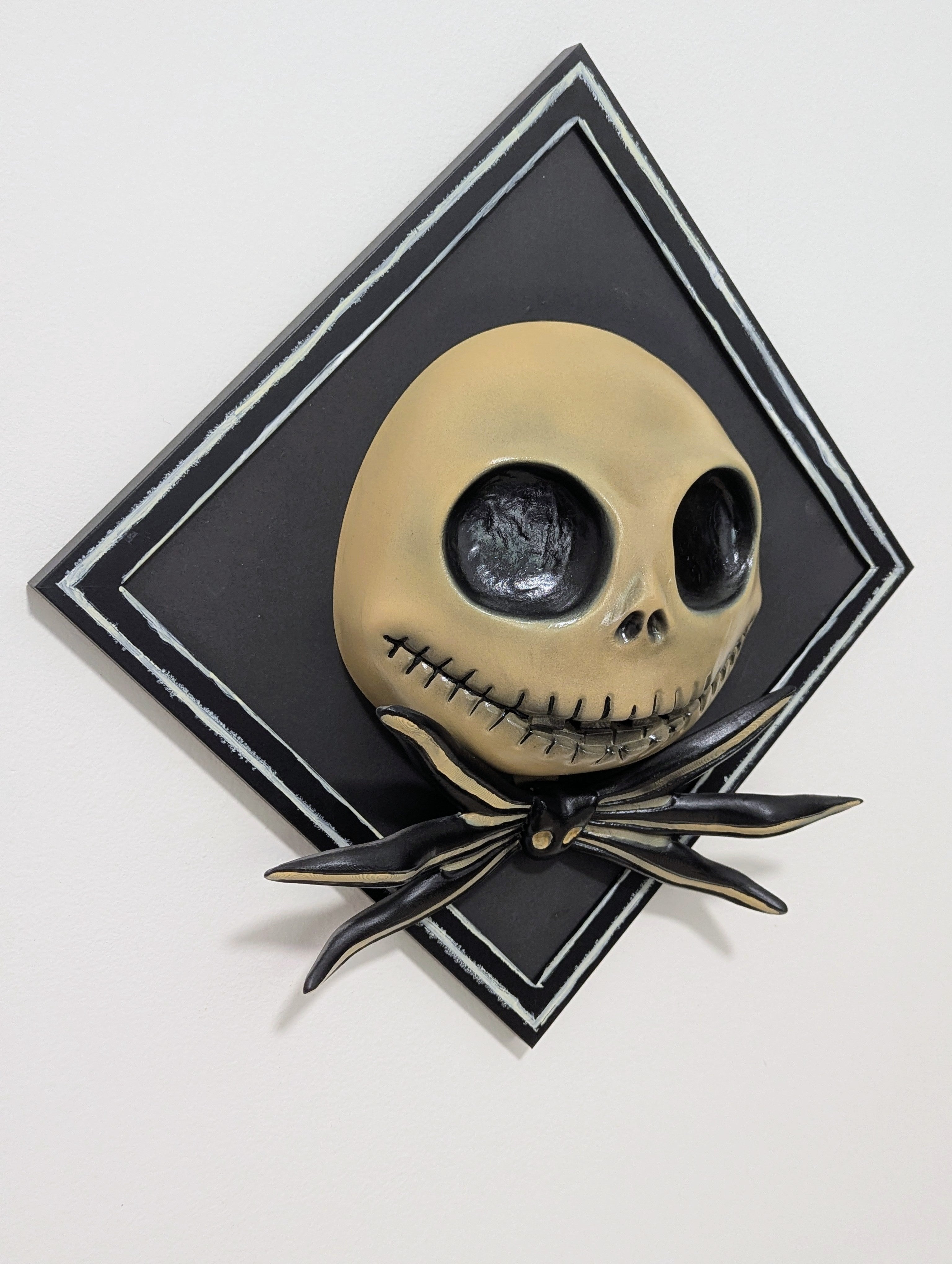 Scultura murale 3D di Jack Skellington | Arte ispirata a Nightmare Before Christmas | Decorazione gotica per la casa | Fatto a mano in Italia