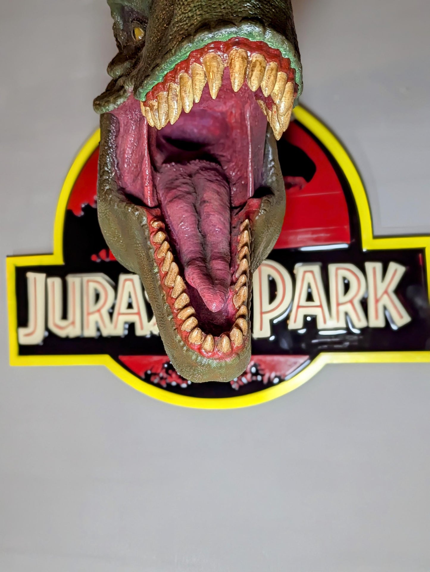 Scultura Murale T-Rex Jurassic Park 3D • Decorazione Parete Dinosaurio Realistica • Fan Art Limitata