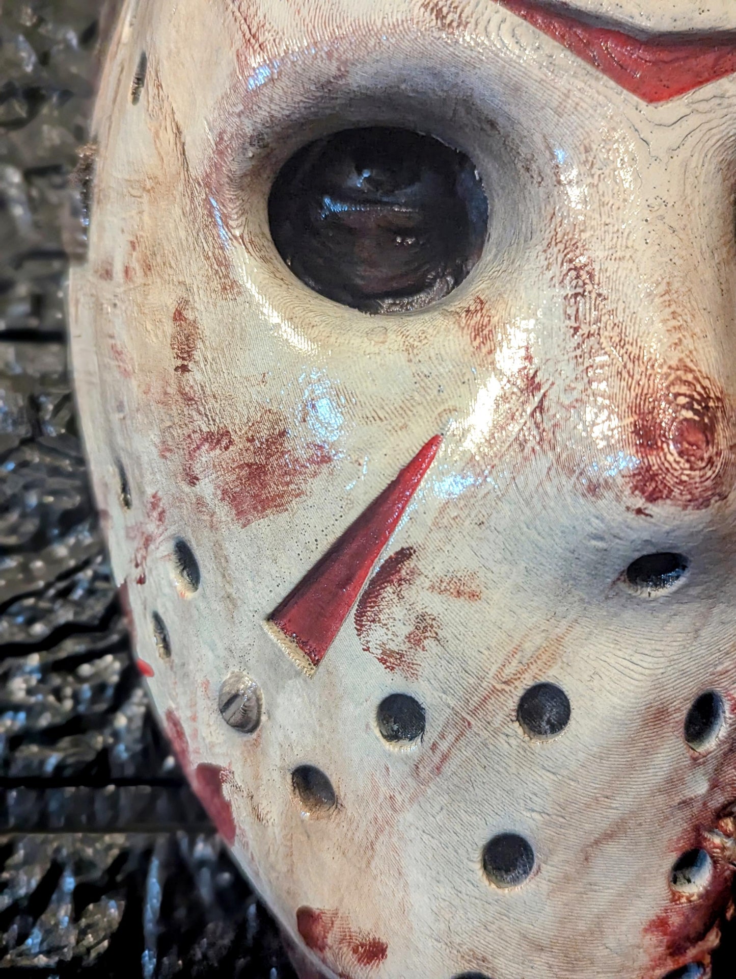 017 "F13" – One-of-a-Kind Collectible • 3D Printed & Hand-Painted Mask • 24×14×10 cm