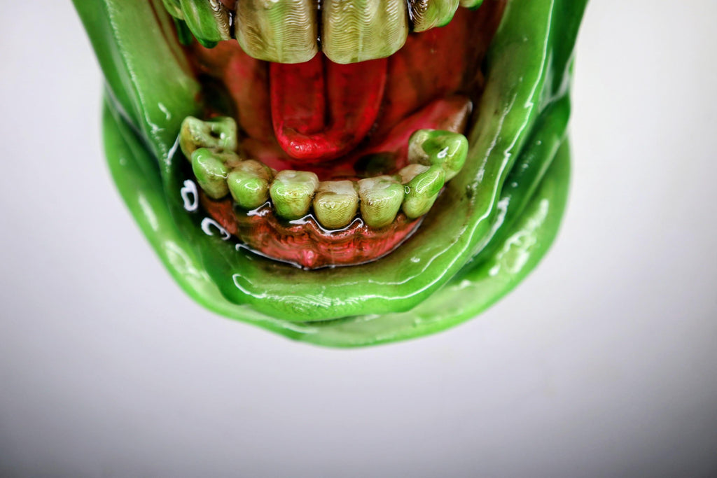 024 "SLM" – Artistic Wall Head of Slimer • 3D Hand-Painted Fan Art • 24×17×8 cm