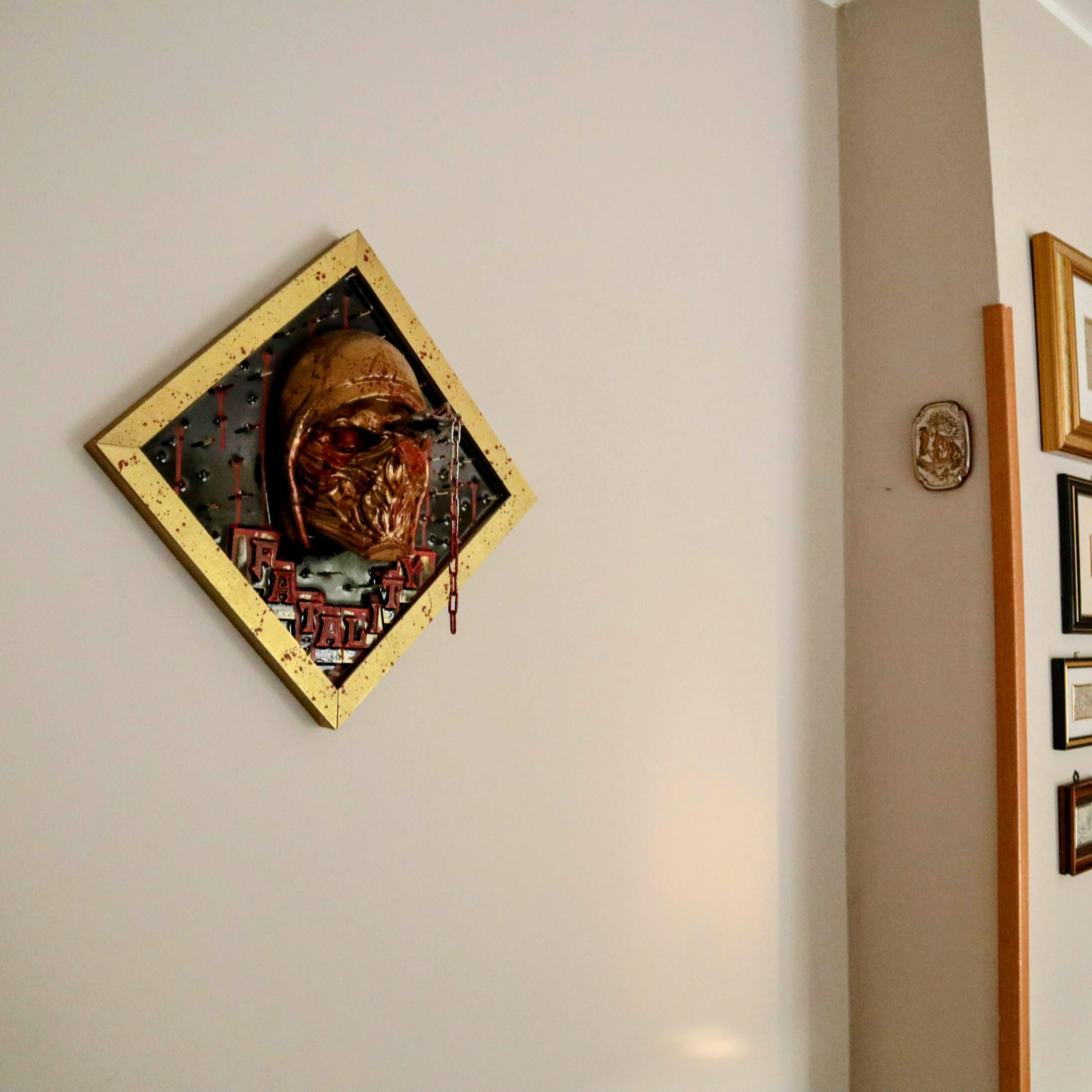 FINISH HIM – Scorpion 3D Wall Sculpture – Hand Painted Art