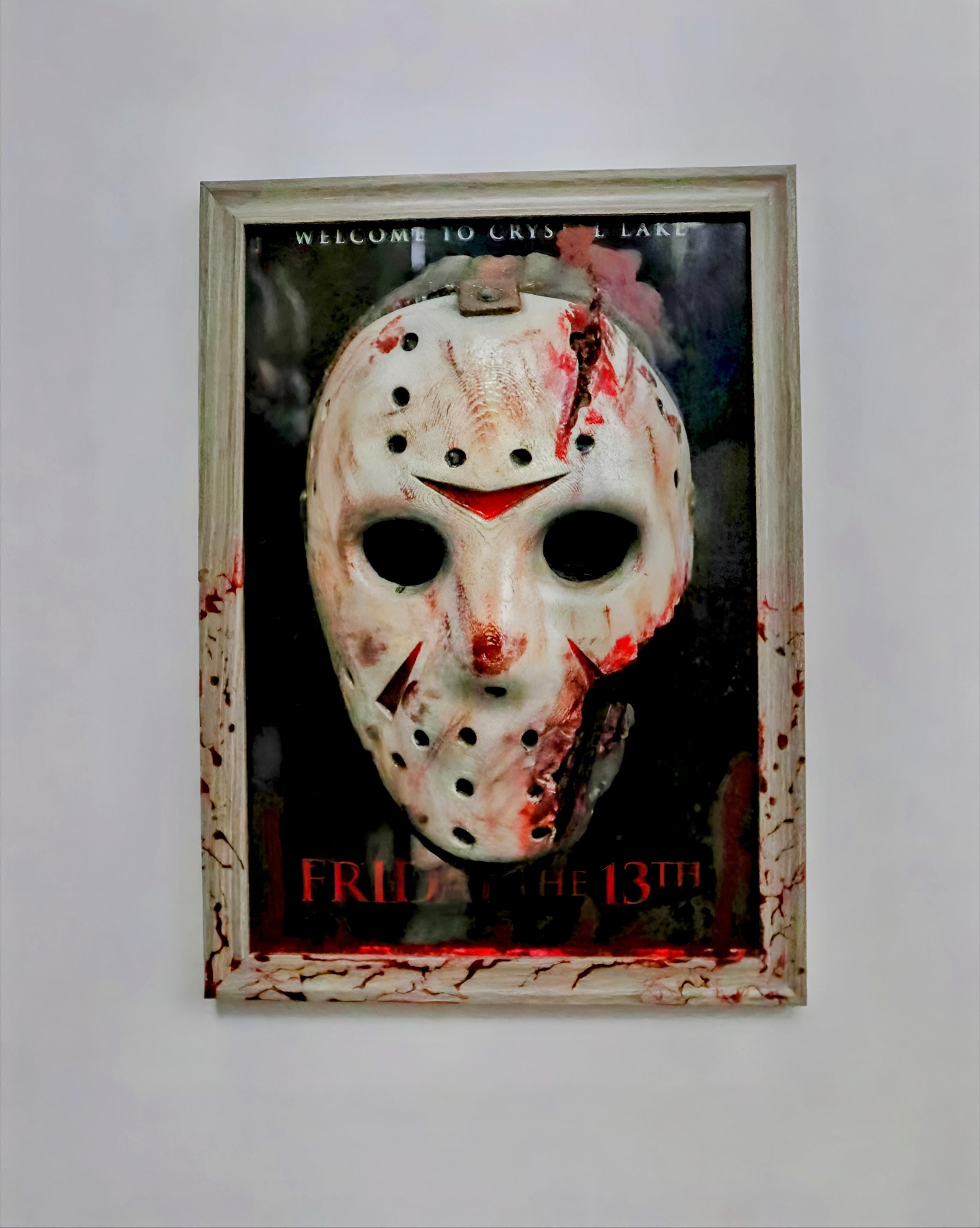 JASON – 3D Horror Wall Mask – Inspired by Friday the 13th – Handcrafted Sculpture 30×22×11 cm