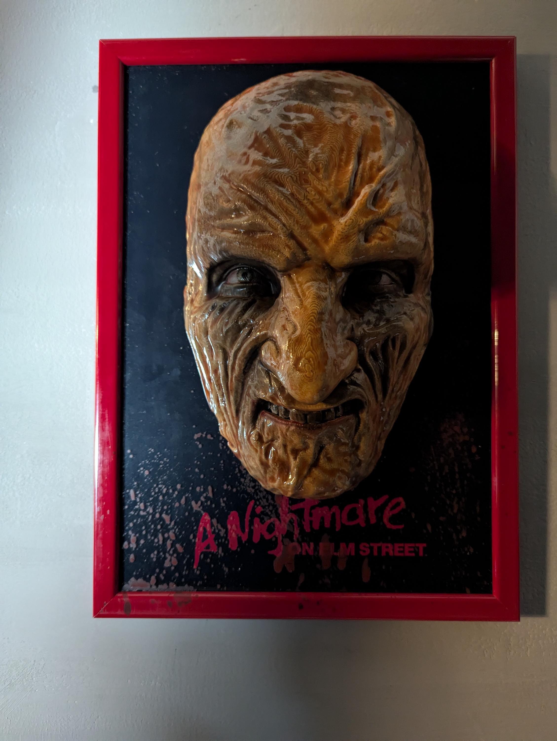 Freddy Krueger – Quadro 3D Artistico • Fan Art Dipinta a Mano • Nightmare on Elm Street • 30×22×12 cm
