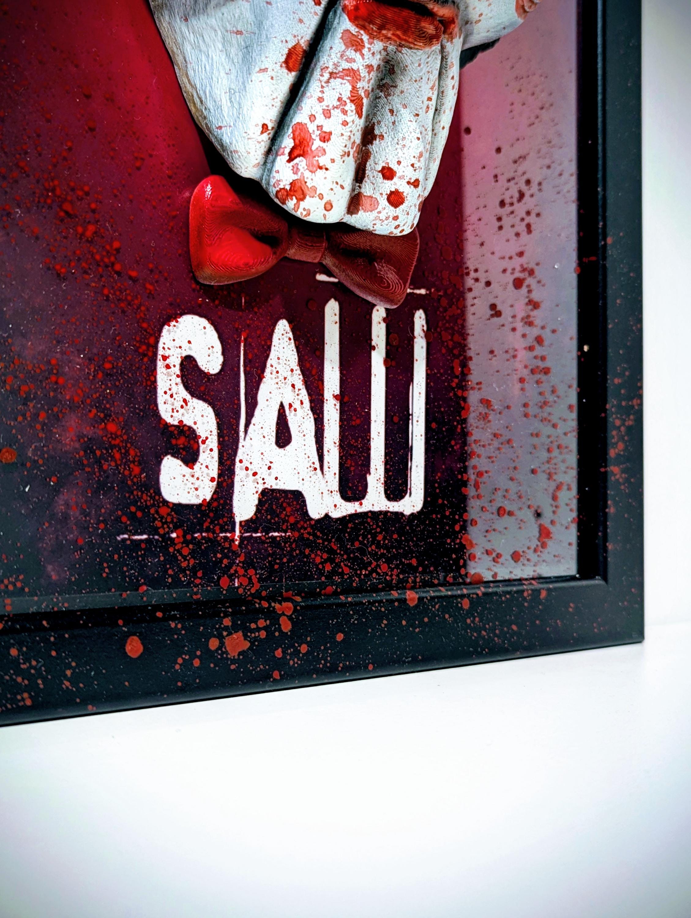 Saw Billy – Quadro 3D Artistico • Fan Art Dipinta a Mano • 30×22×12 cm