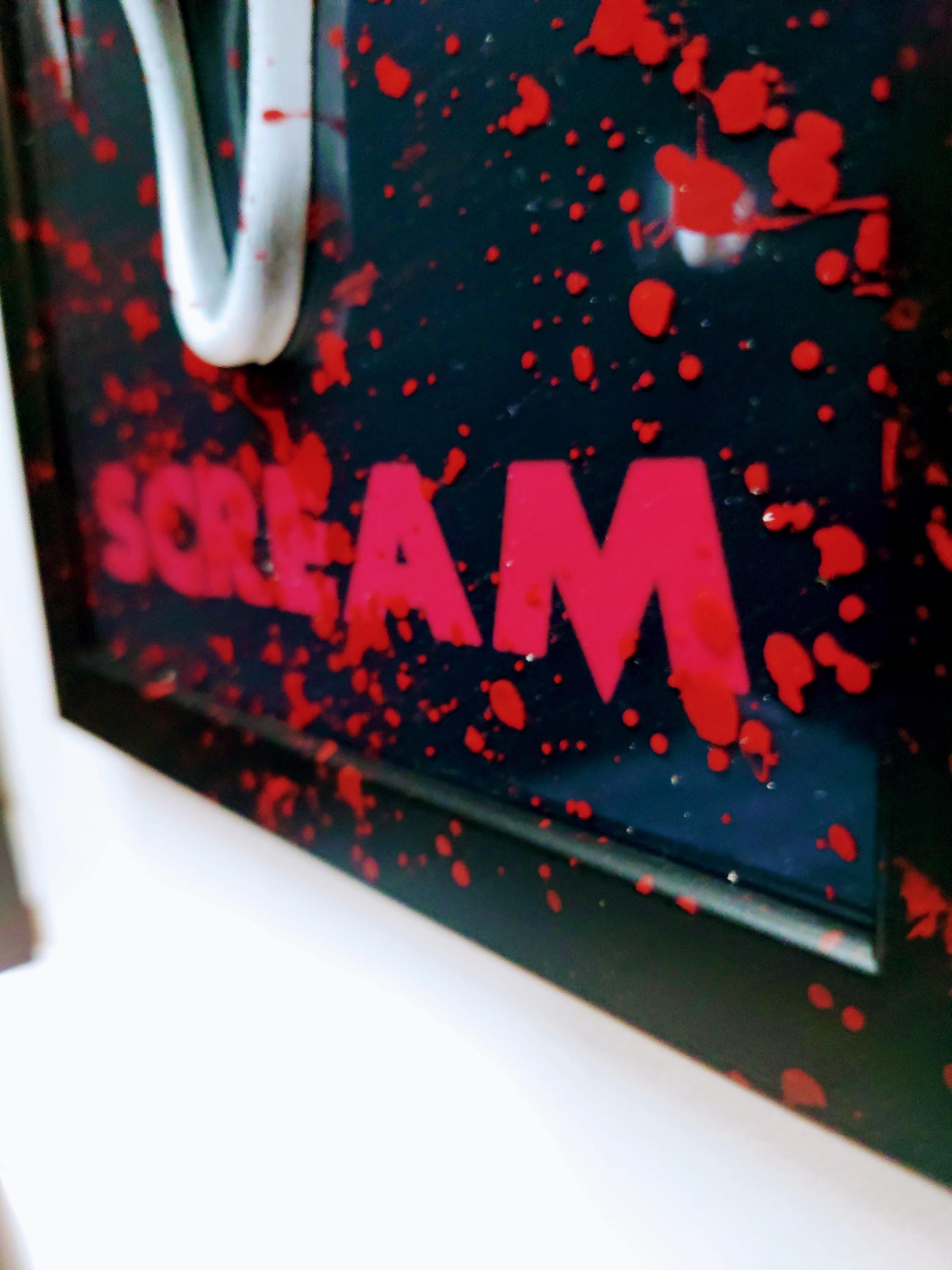 Scream Ghostface – 3D Art Painting • Hand-Painted Fan Art • 33×23×4 cm