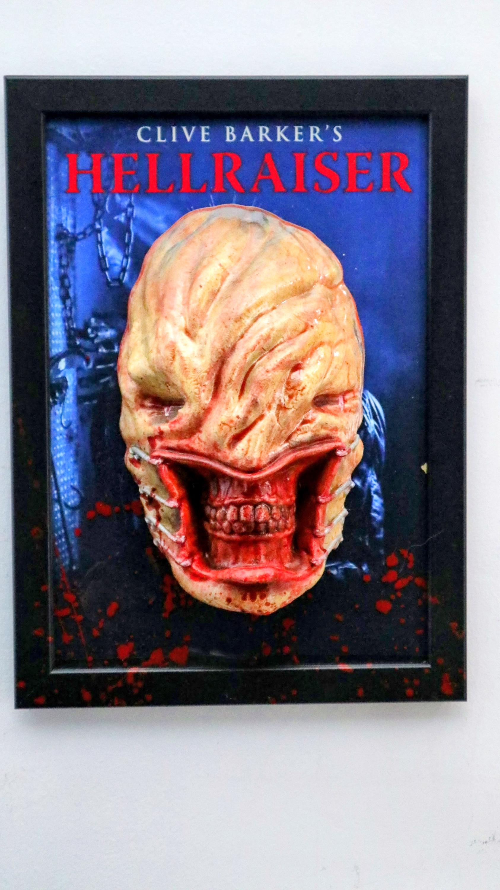 Hellraiser Chatterer – Quadro 3D Artistico • Fan Art Dipinta a Mano • 30×22×12 cm
