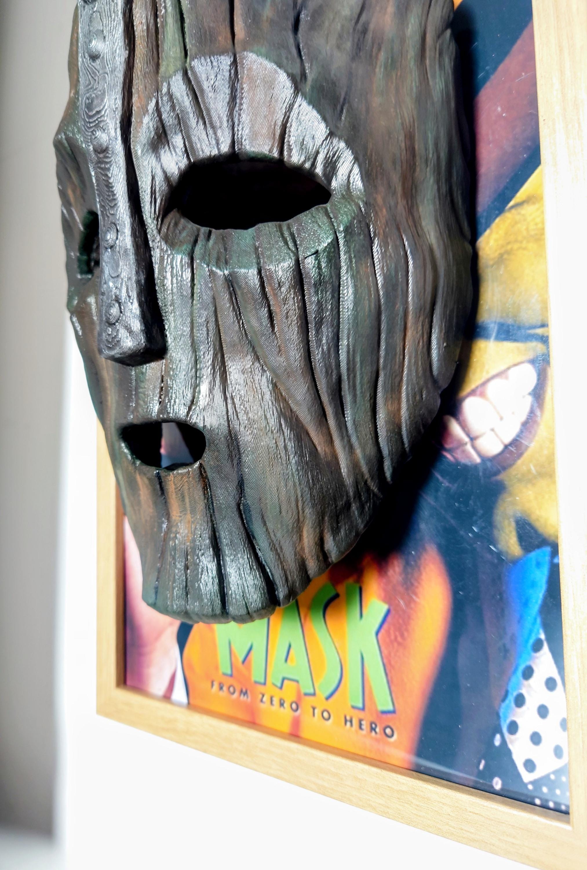The Mask – Quadro 3D Artistico con Maschera Magnetica • Fan Art Dipinta a Mano • 33×24×10 cm