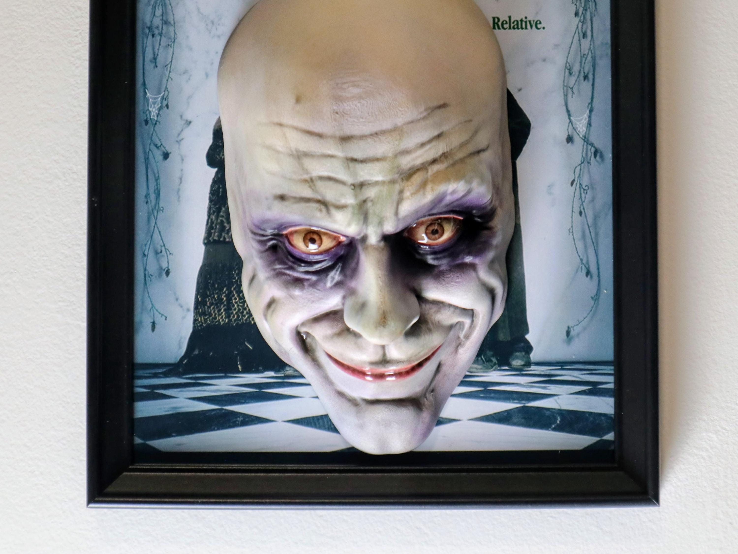 Uncle Fester 3D Painting • The Addams Family Fan Art Horror – Hand-Painted Sculpture