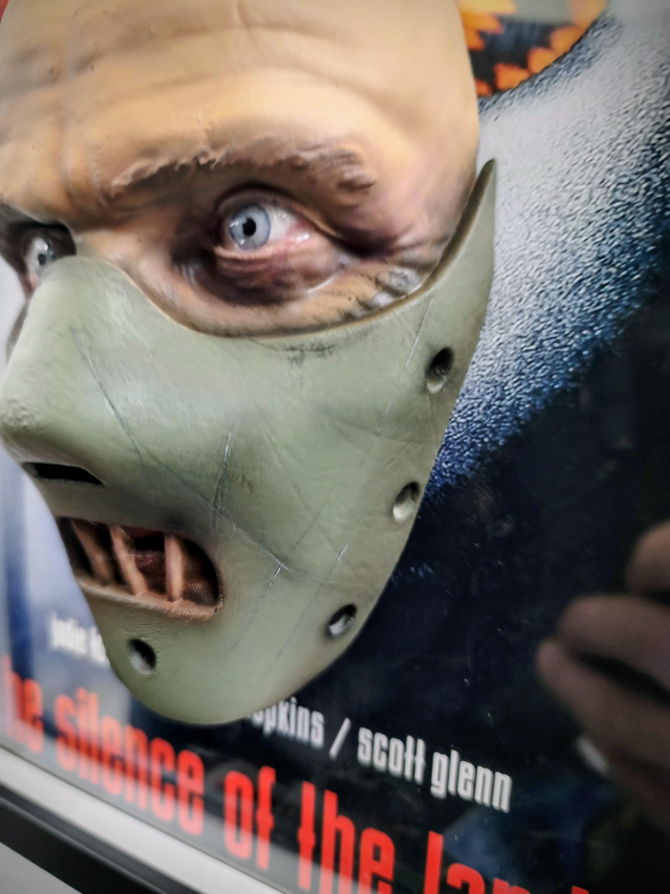 Hannibal Lecter 3D Wall Art - Detail 4 - Silence of the Lambs Inspired Sculpture