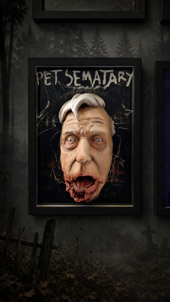 Nightmares in Frame - Jud Crandall Pet Sematary Quadro 3D Cornice Nera 12cm Dipinto a Mano | The Frame Beyond