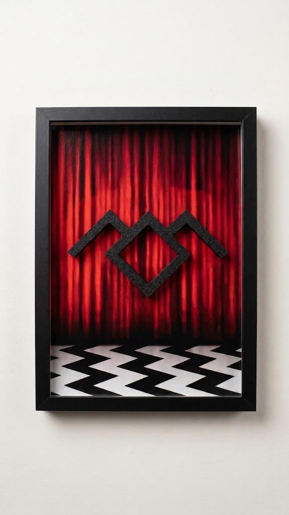 Framed Cults - The Lodge Symbol - Twin Peaks — Vista frontale | The Frame Beyond