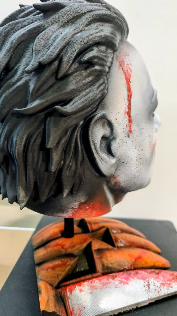RELICS: The Last Cut - Michael Myers (Halloween 1978) — Dettaglio profilo destro e texture capelli | The Frame Beyond