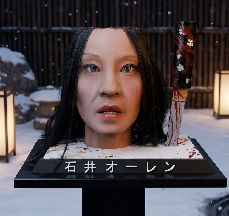 RELICS: The Last Cut - O-Ren Ishii Busto 3D Kill Bill - Vista Scenografica con Giardino d'Inverno e Katana