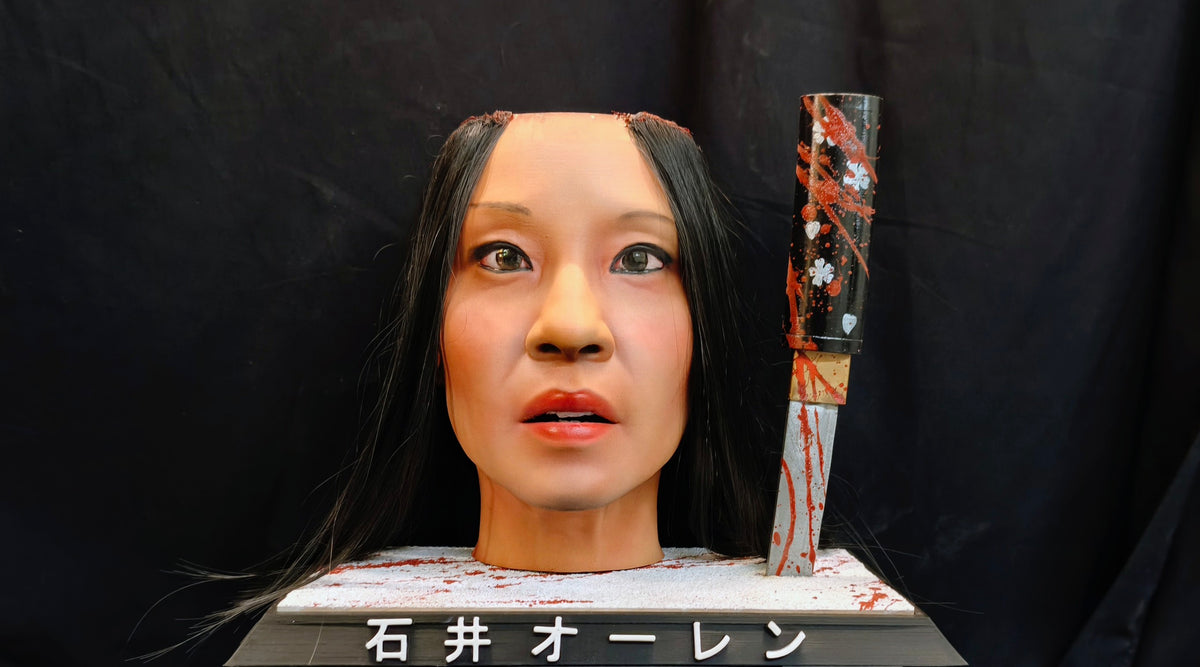 RELICS: The Last Cut - O-Ren Ishii Busto 3D Kill Bill - Primo Piano Dipinto a Mano e Katana Sakura