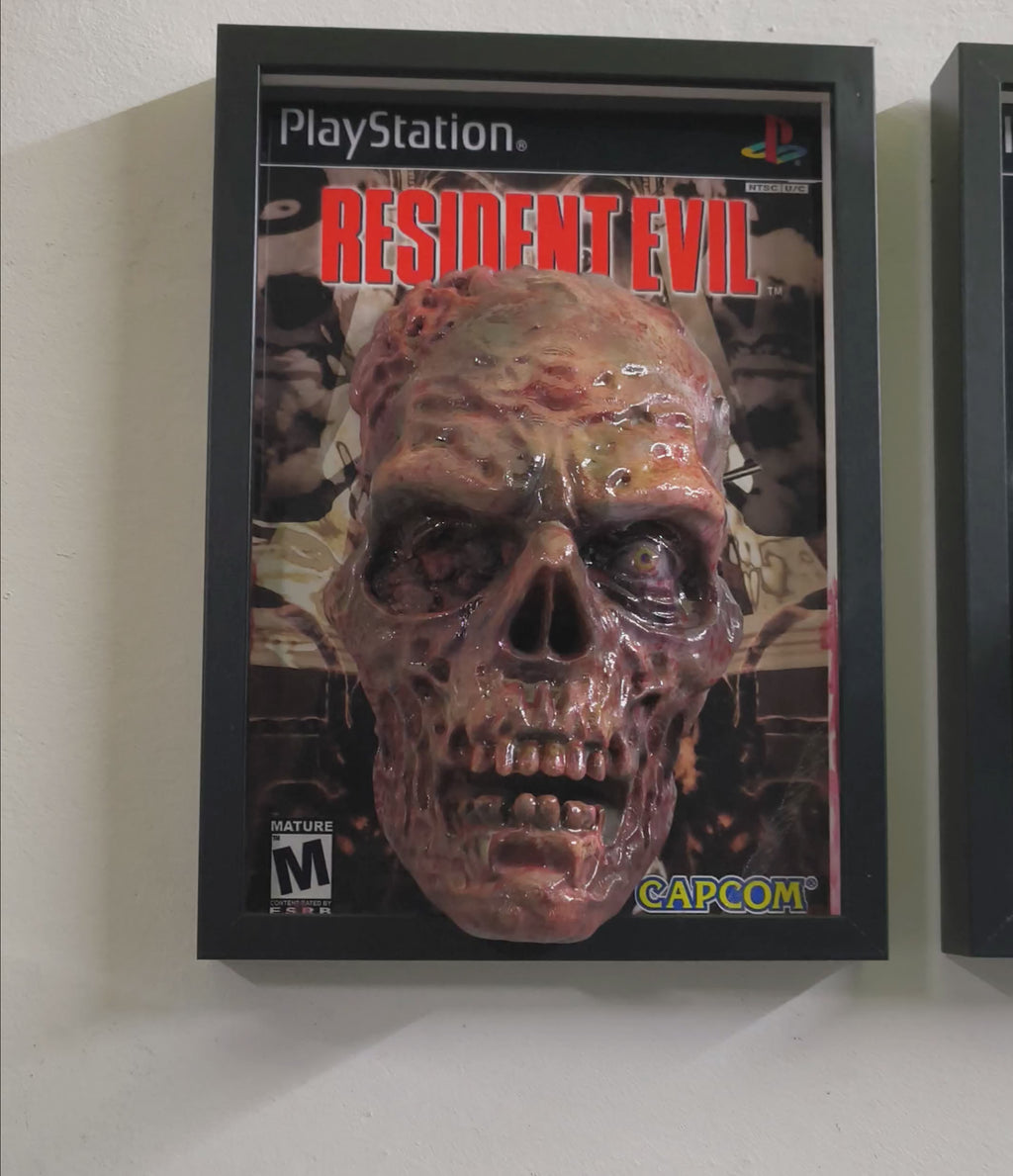 Resident Evil 3D Wall Art – First Zombie Handmade Frame | Framed Cults