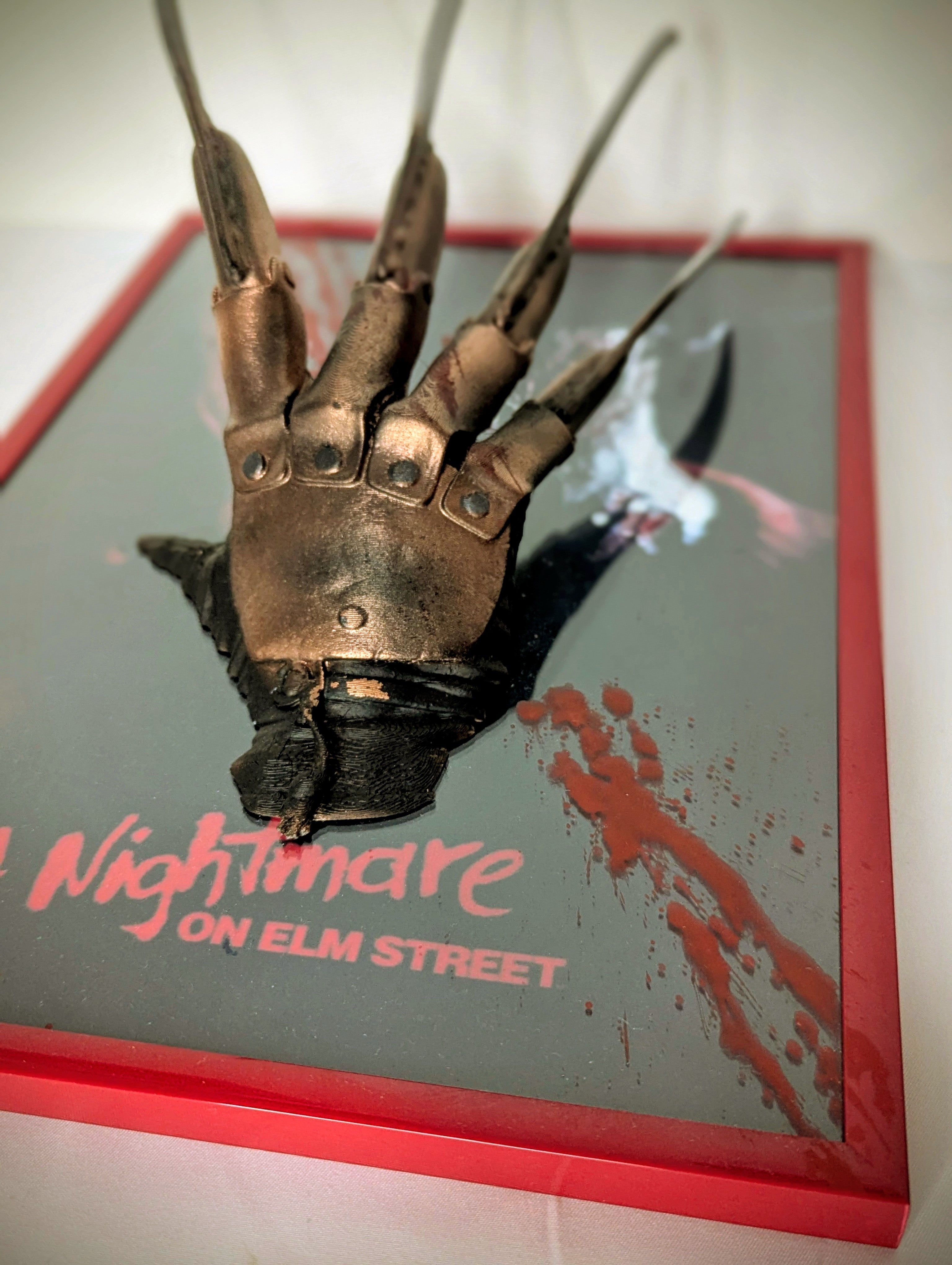 Freddy Krueger Guanto • Quadro 3D dipinto a mano