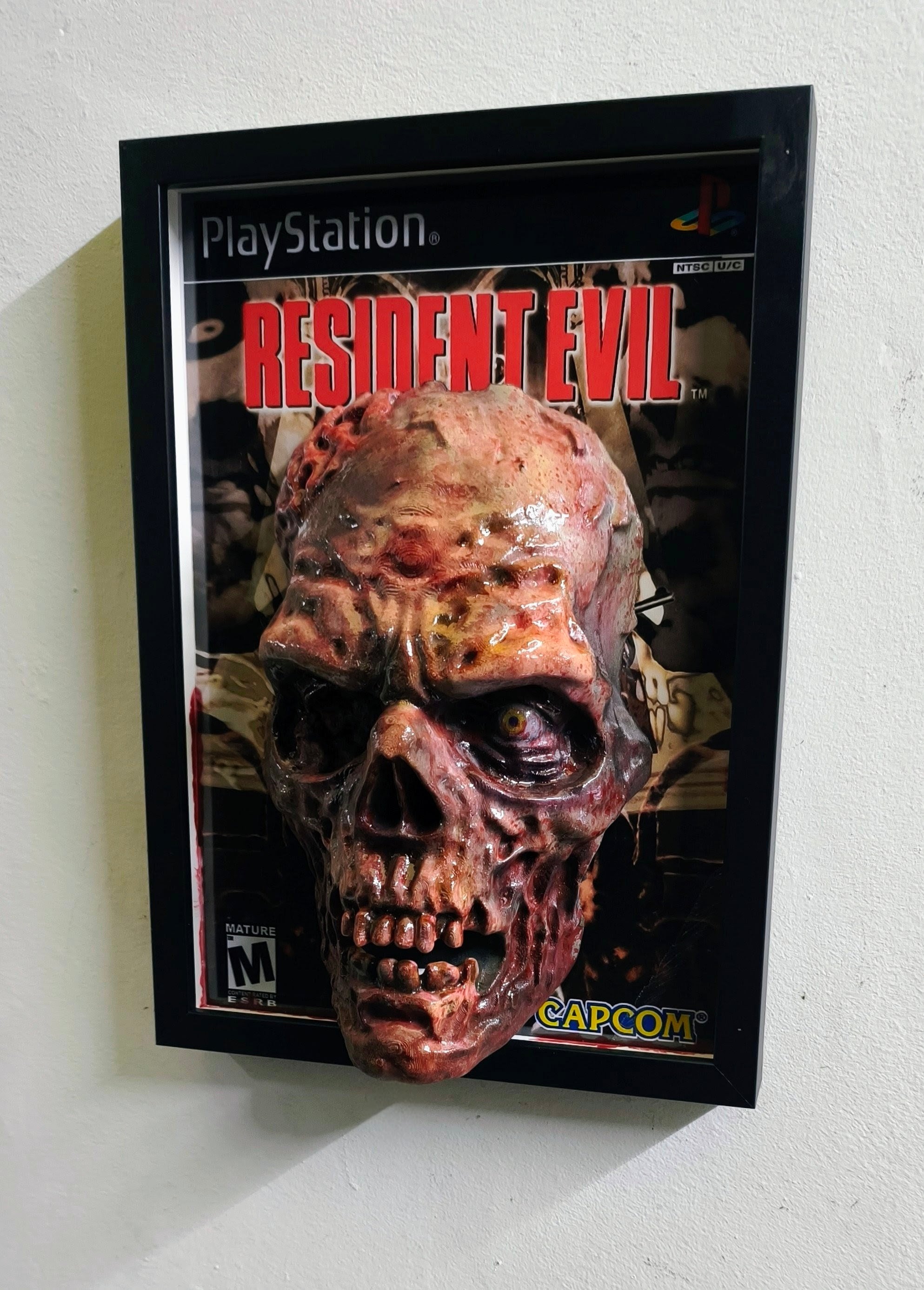 Resident Evil 3D Wall Art – First Zombie Handmade Frame | Framed Cults