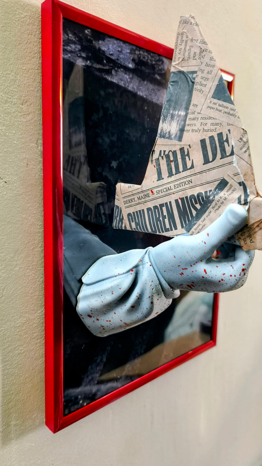 Nightmares in Frame - Pennywise Classic (1990) | Quadro 3D con Braccio e Barchetta a Sbalzo (15 cm)