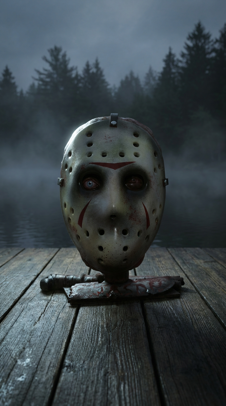 RELICS: The Last Cut - Jason Voorhees (Part III) | Busto 3D da Collezione con Maschera Removibile e Stand Dedicato