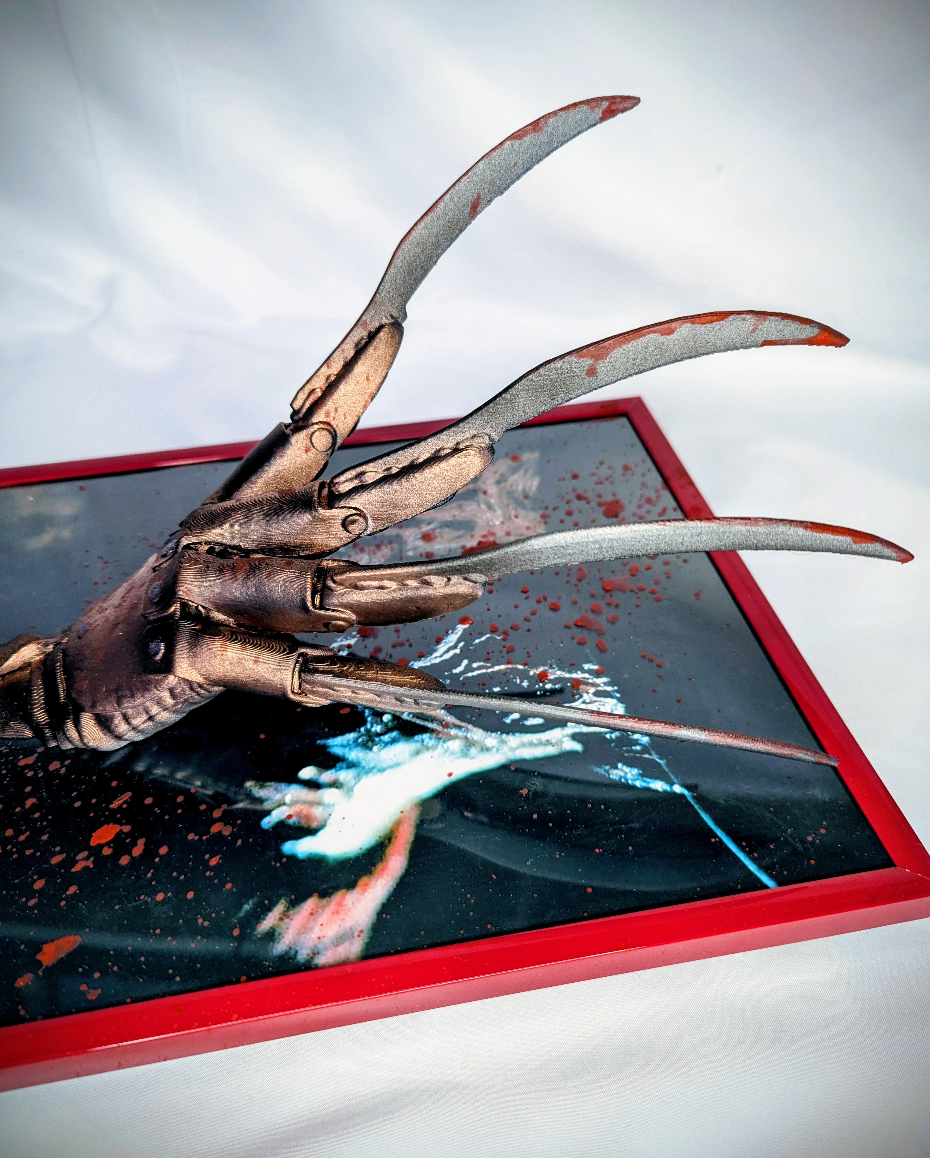 Freddy Krueger Guanto • Quadro 3D dipinto a mano