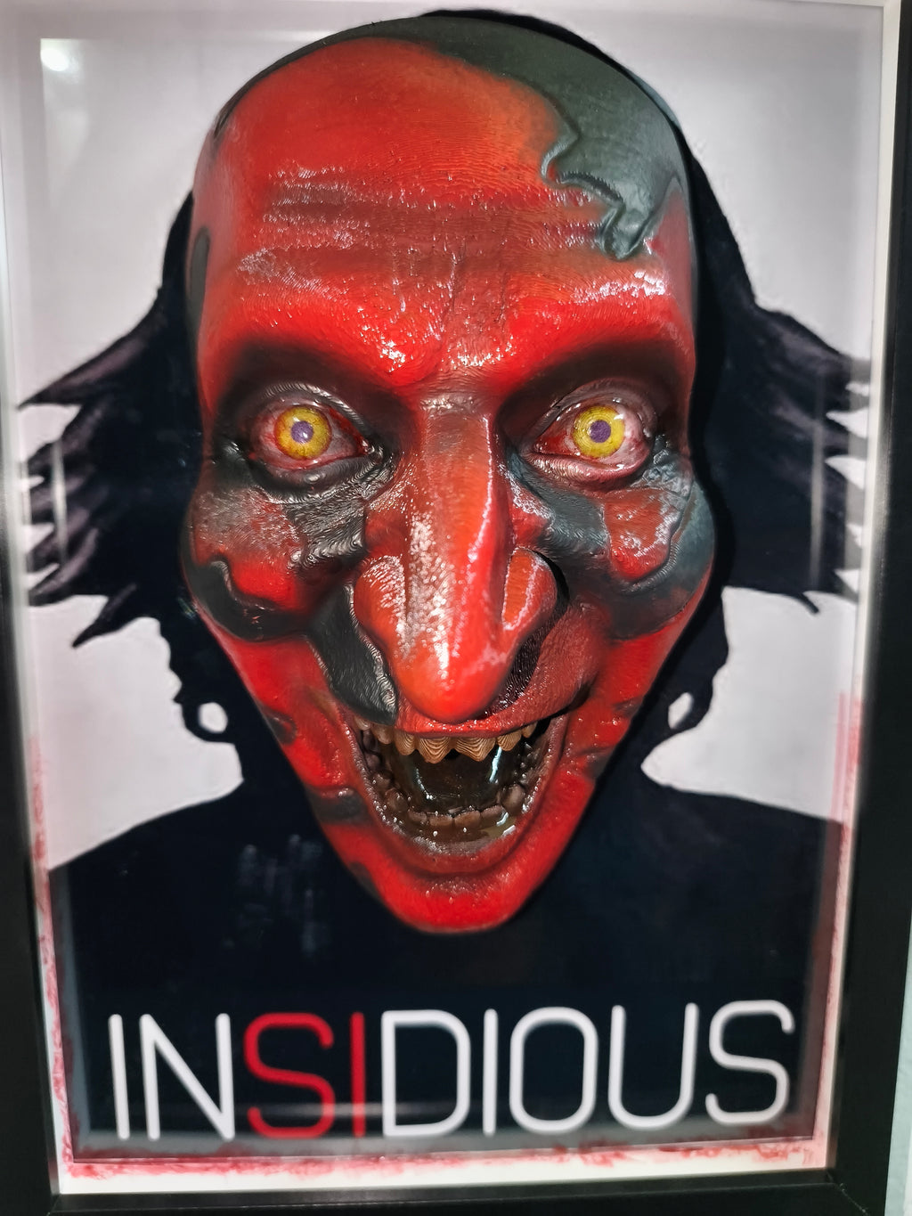 Insidious 3D Wall Art – Lipstick-Face Demon Handmade Frame | Nightmares in Frame