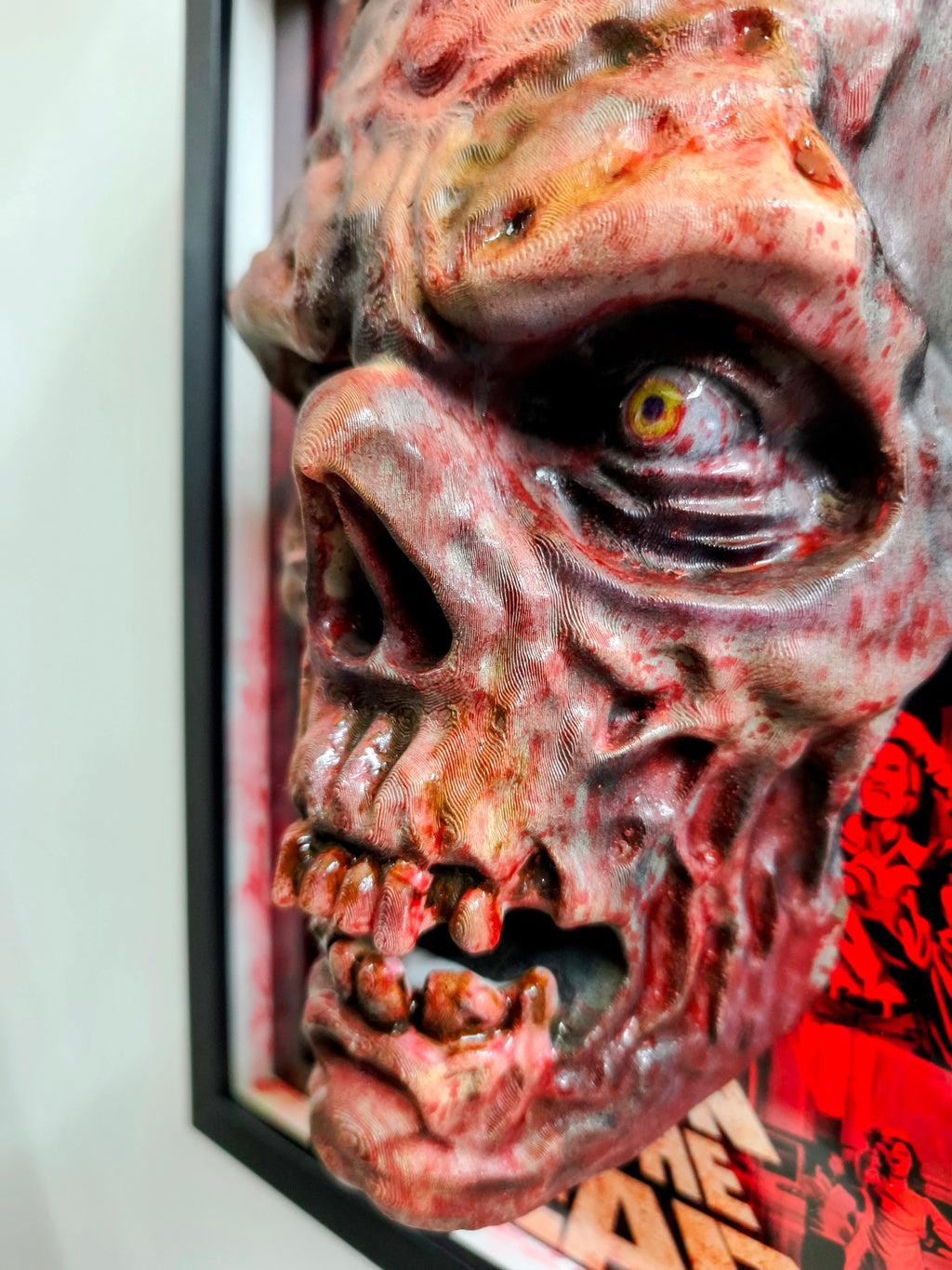 Nightmares in Frame - Zombie (Dawn of the Dead) — Dettaglio pittura | The Frame Beyond