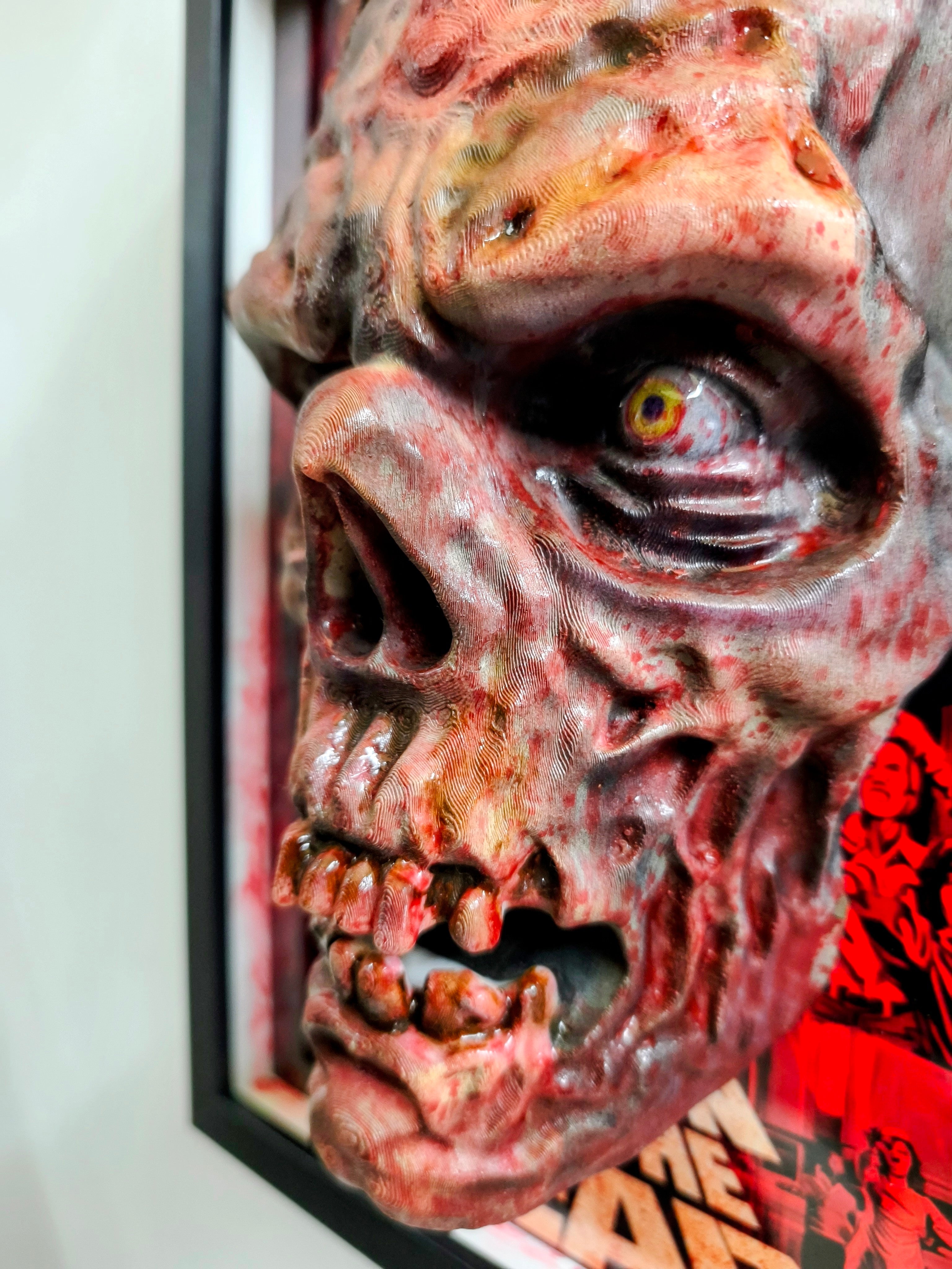 Nightmares in Frame - Zombie (Dawn of the Dead) — Dettaglio pittura | The Frame Beyond