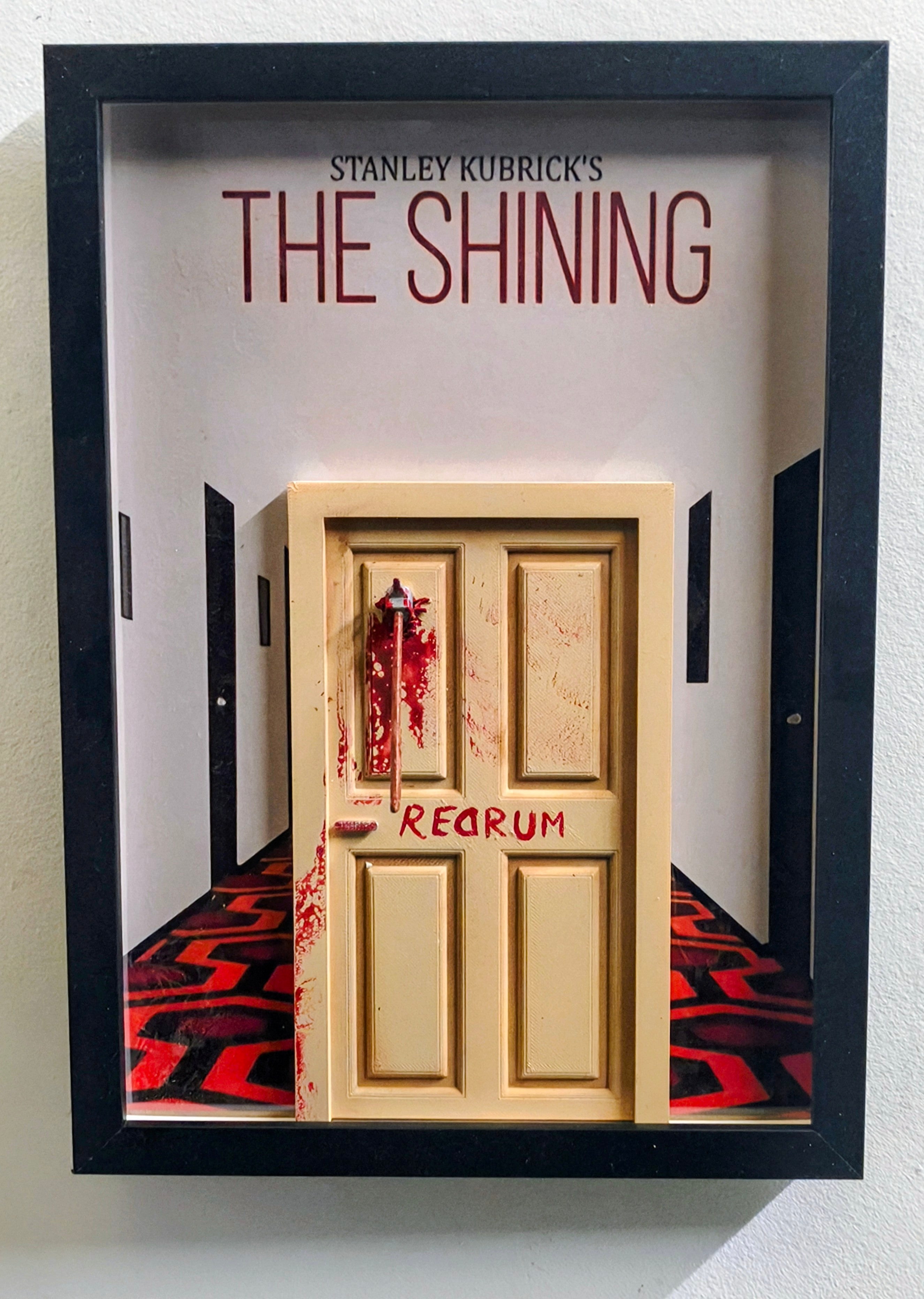 【レアUR】村上隆【MB3-018 UR】REDRUM The Shining The Shining Redrum 3D Wall Art | Nightmares in Frame Horror Decor