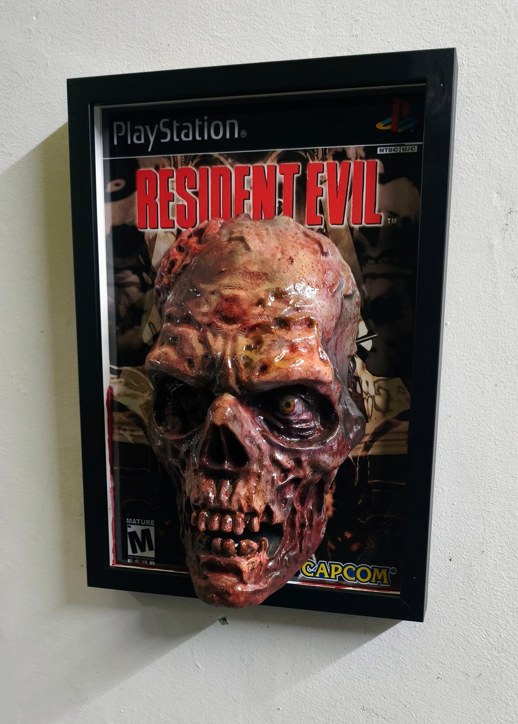 Resident Evil 3D Wall Art – First Zombie Handmade Frame | Framed Cults