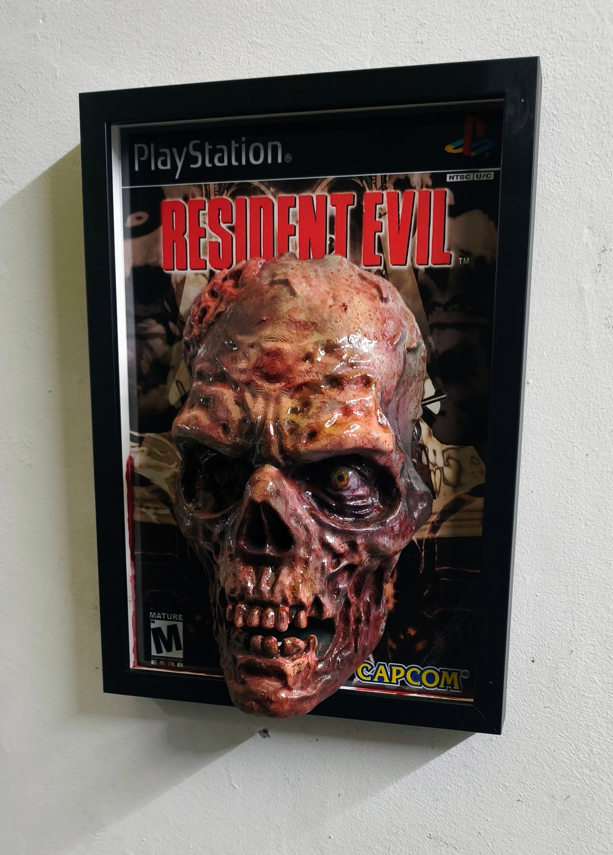 Resident Evil 3D Wall Art – First Zombie Handmade Frame | Framed Cults