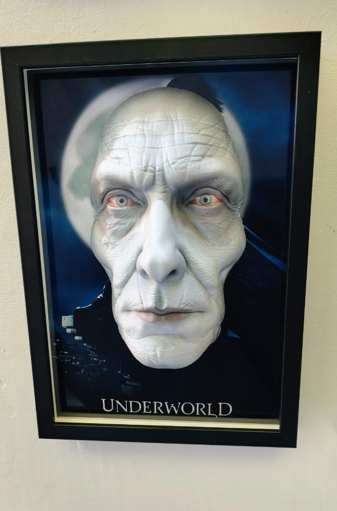 Nightmares in Frame - Viktor (Underworld) — Quadro 3D Scultura Parete Vampiro Anziano Vista frontale | The Frame Beyond