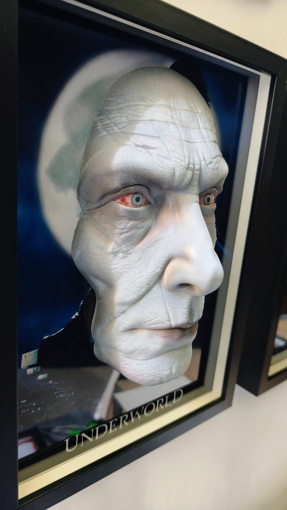 Nightmares in Frame - Viktor (Underworld) — Quadro 3D Scultura Parete Vampiro Anziano Vista prospettica 3/4 profondità | The Frame Beyond